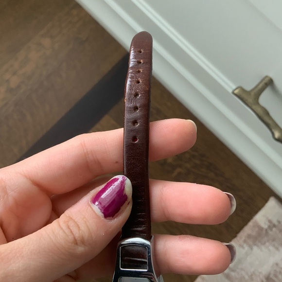 Vintage 90’S JESSICA Leather Brown Band Silver Wrist Watch Women’s BRAND NEW - Picture 15 of 16